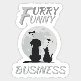 Funny and furry twos Sticker